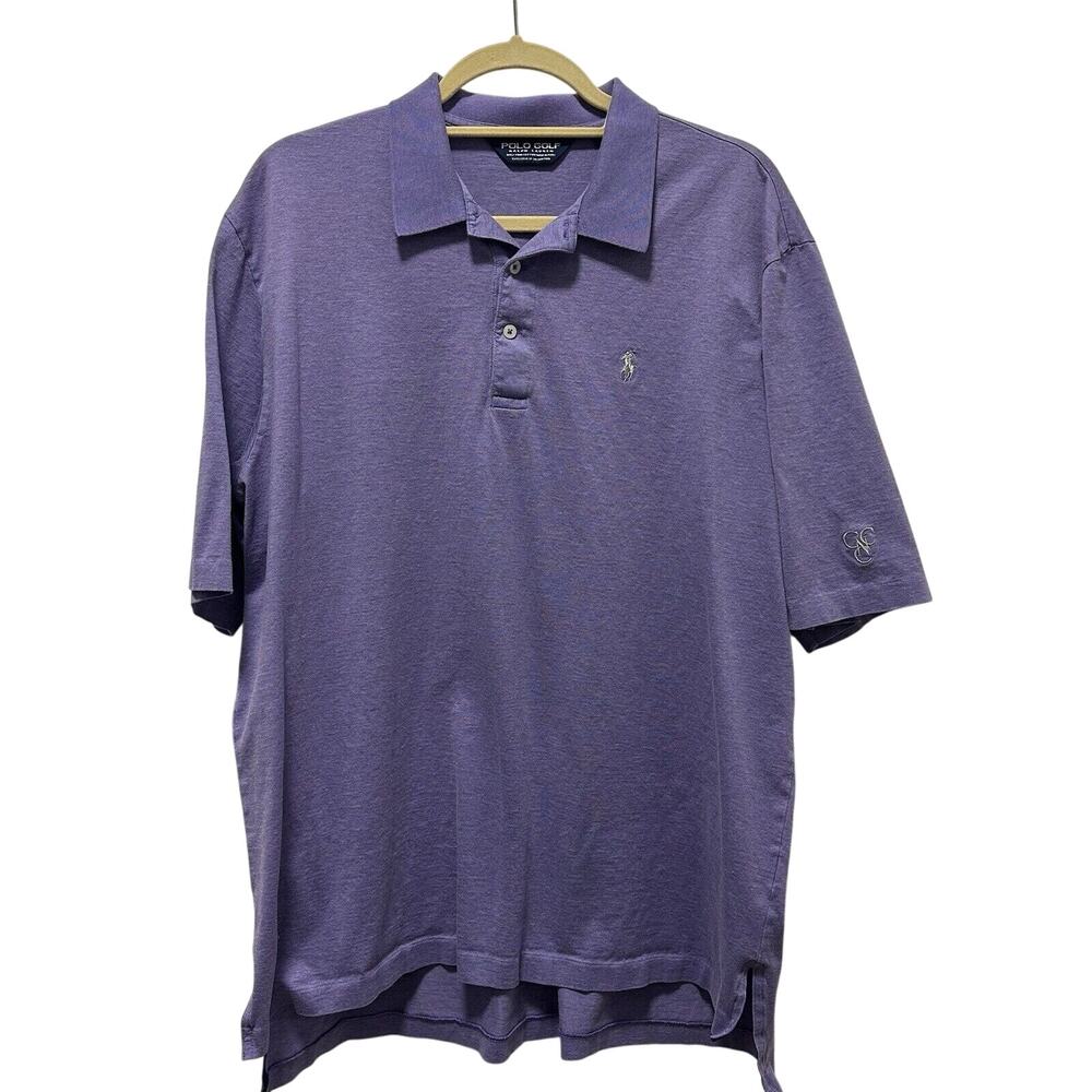 Polo Golf Ralph Lauren Polo Mens XL Purple Pima Cotton‎ Stripe Logo
